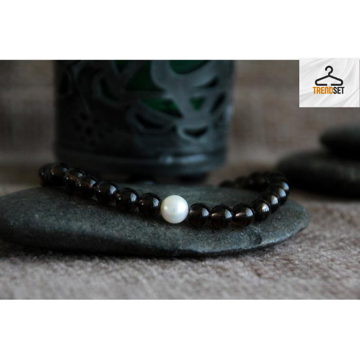 🖤 Black Beads Bracelet – Adjustable Unisex Wristband for Men & Women