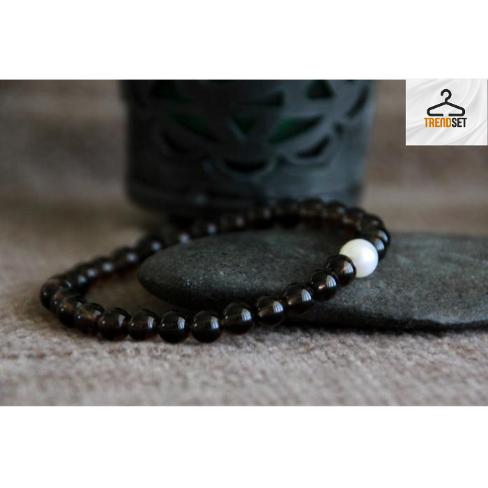 🖤 Black Beads Bracelet – Adjustable Unisex Wristband for Men & Women